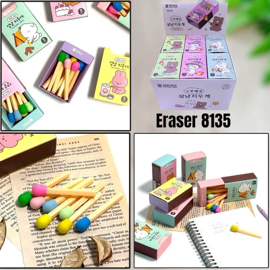 ERASER MATCH STICK 8135
