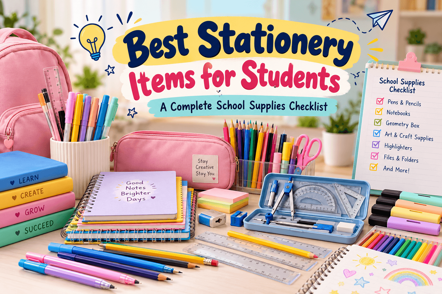Best Stationery Items for Students: A Complete School Supplies Checklist
